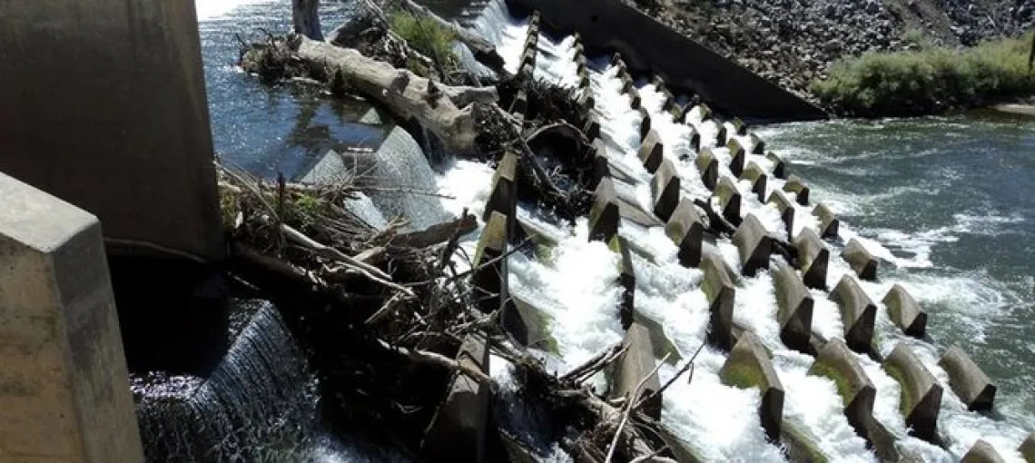 Marble Bluff Dam on the Truckee River