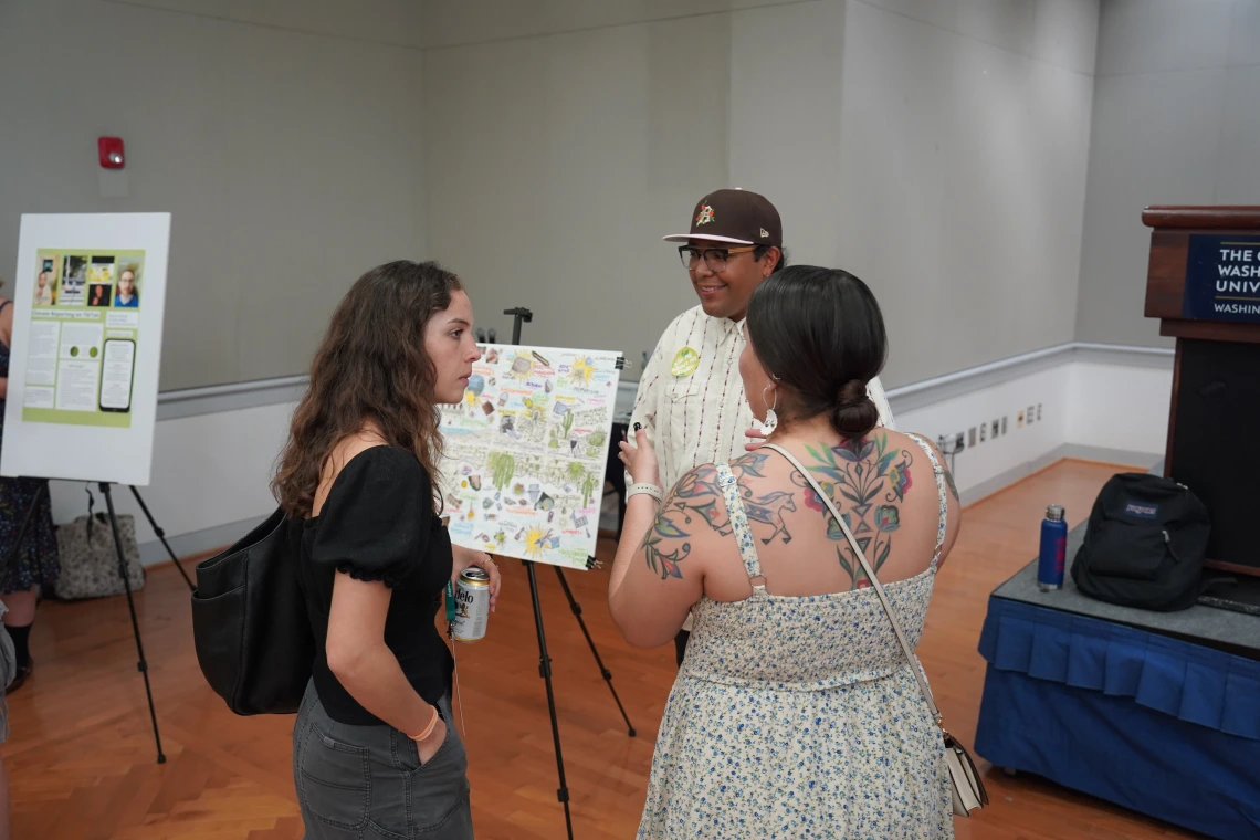 Poster session with Derrick